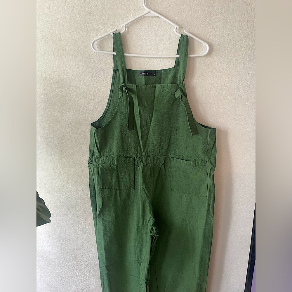 NWOT Zanzea Collection Green Overalls with Adjustable Straps Women’s Size Medium - Picture 6 of 8